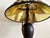 Traditional Vintage Black Metal Urn Lamp With Leopard Print Shade For Sale - Image 3 of 12