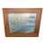 1974 Mel Vincent Print of Boats in a Harbor With a Bridge in the Background. For Sale
