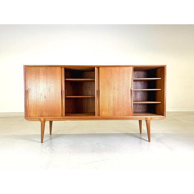 Gunni Omann Mid-Century Highboard in Teak by Gunni Omann for Omann Jun, 1960s For Sale - Image 4 of 14