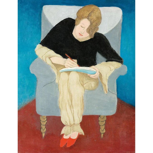 Portraiture Gabriele Münter Lady in an Armchair Poster For Sale - Image 3 of 3