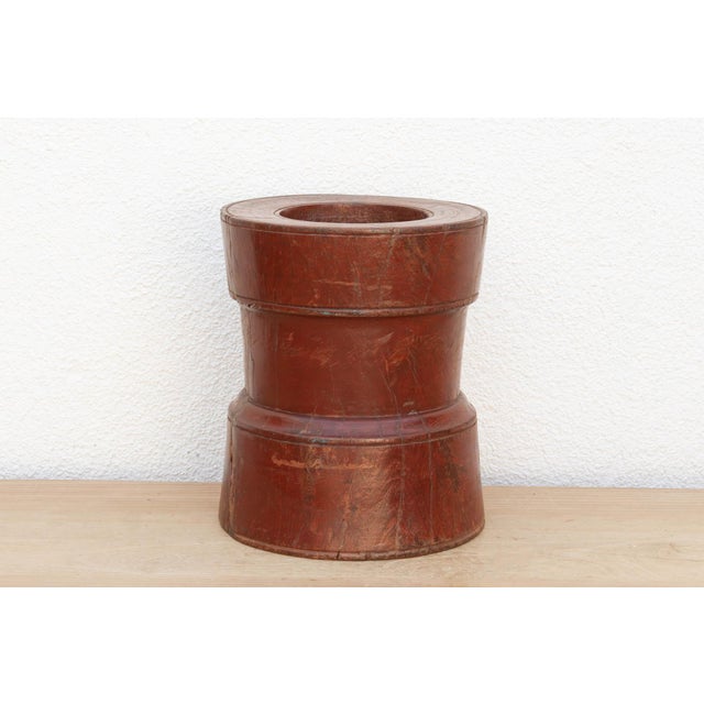 19th Century Painted Antique Turned Rice Grinder For Sale - Image 5 of 10