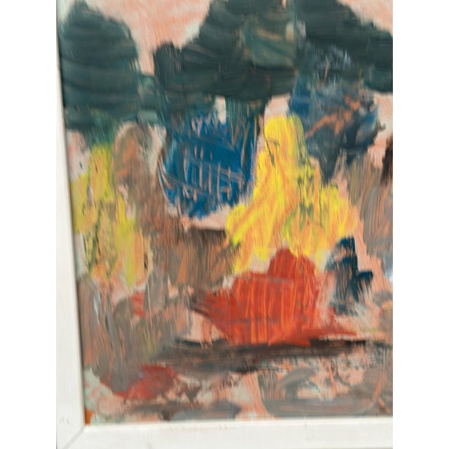 Nils Söderberg, Abstract Landscape, 1960s, Oil Painting on Panel, Framed For Sale - Image 6 of 15