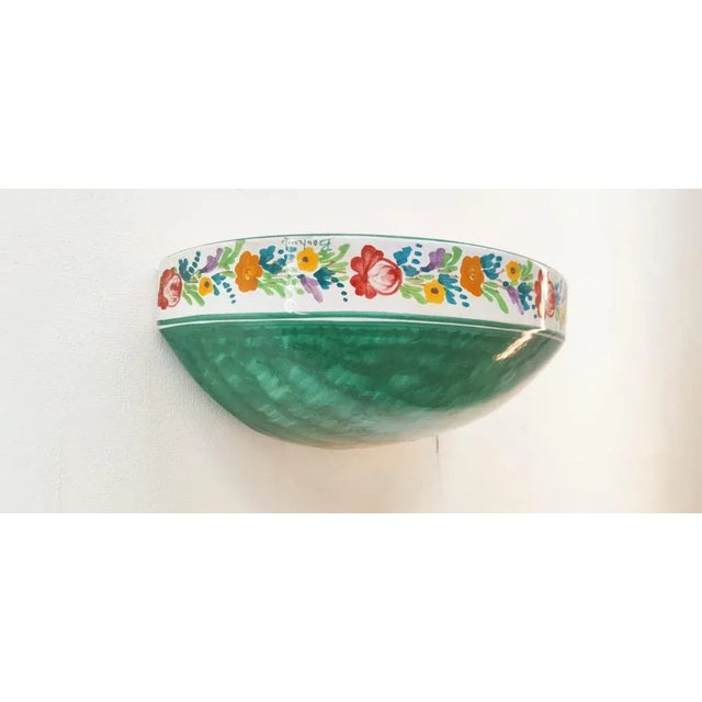 Ceramic Wall Light with Flowers For Sale - Image 13 of 13