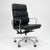 A timeless modern classic, this vintage Soft Pad Management Chair by Charles and Ray Eames exemplifies clarity of form,...