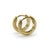 Metal Vintage 14k Gold Ribbed Hoop Earrings, Pair For Sale - Image 7 of 9
