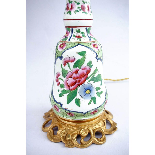 Vintage Canton Style Bayeux Porcelain Lamps, Set of 2 For Sale - Image 3 of 7