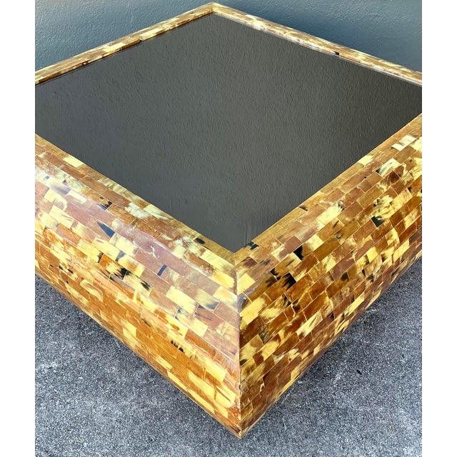 Vintage Tessellated Horn Coffee Table For Sale In West Palm - Image 6 of 12