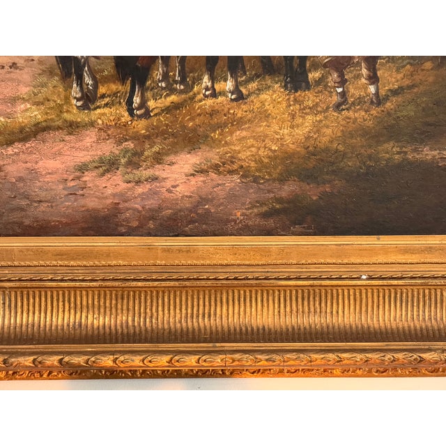 Late 19th Century Large Late 19th Century English Oil Landscape Painting For Sale - Image 5 of 9