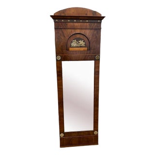 German Biedermeier Pillar Mirror in Empire Style For Sale