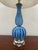 Vintage Ribbed Blue Murano Lamp For Sale - Image 9 of 10