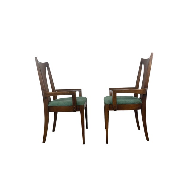 Mid-Century Sculptural High-Back Armchairs Attr. Broyhill Lenoir For Sale - Image 10 of 18