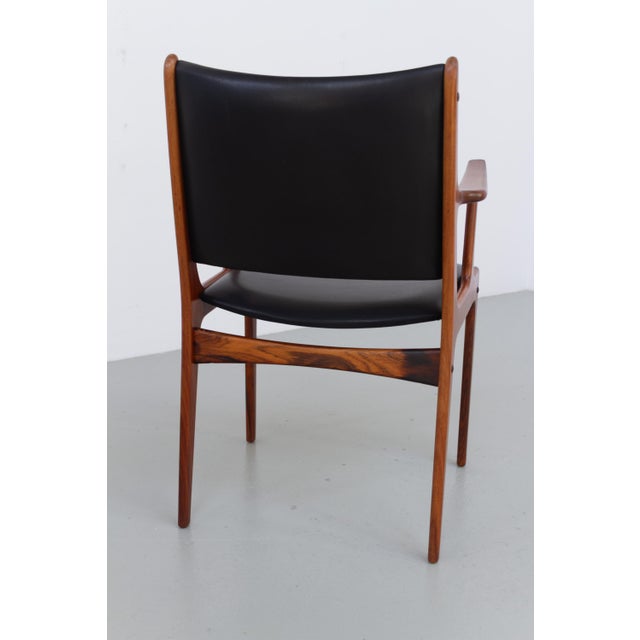 Black Danish Rosewood Armchair by Johannes Andersen for Uldum Møbelfabrik, 1960s For Sale - Image 8 of 18