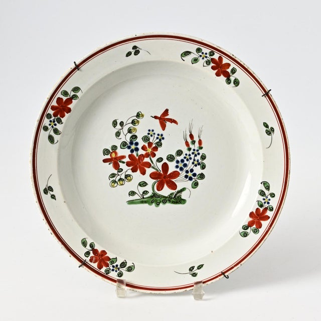 Antique Hand-Painted Plate from Boch Luxembourg, 1800 For Sale - Image 10 of 10