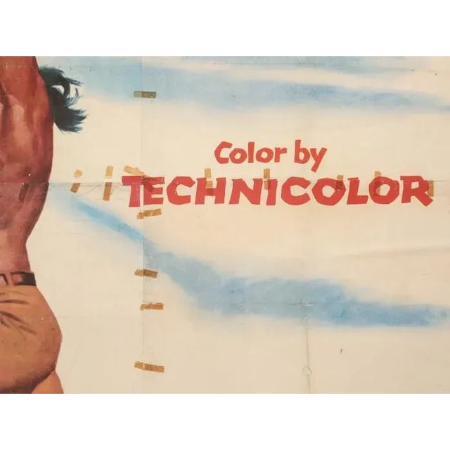 1950s Movie Poster Staring Charlton Heston For Sale - Image 5 of 11