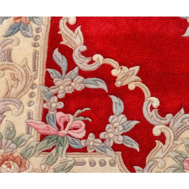 Mid 20th Century Chinese Floral Motif Rug, 6' 9" X 4' For Sale - Image 5 of 8