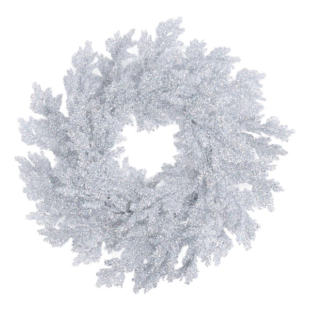 Glittered Pine Wreath 24" For Sale