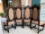 Set 4 Tall Antique French Dining Chairs Barley Twist Renaissance Carved Oak 1890 For Sale - Image 12 of 18