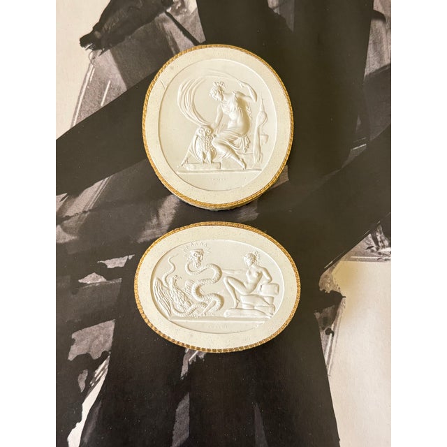 ITALIAN PLASTER INTAGLIO RELIEFS - A PAIR This is group #14 of other intaglios listed CIRCA: Mid 19th Century MAKER'S...