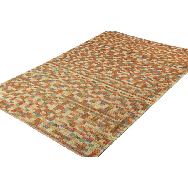 Rug & Kilim Vintage Zeki Müren Rug With Polychromatic Geometric Patterns, From Rug & Kilim For Sale - Image 4 of 8
