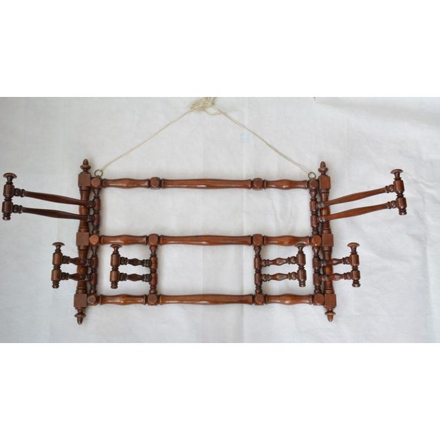 1900 - 1909 Antique Wall Mounted Coat Rack, 1900s For Sale - Image 5 of 16