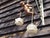 Antique French Cherub Pendant Light in Flying Putti and Glass Flower Shades, 1920s For Sale - Image 3 of 18