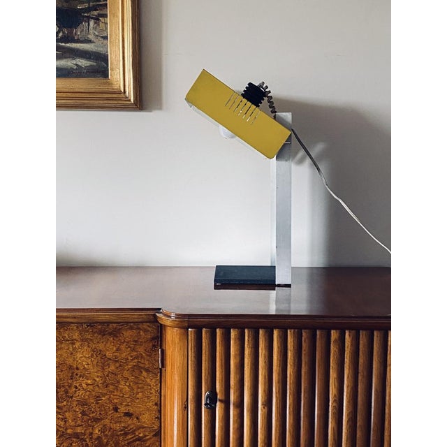 Space Age Yellow Cubic Table Lamp, Italy, 1970s For Sale - Image 10 of 18
