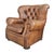 Brown Restoration Hardware Churchill Tufted Leather Chair With Ottoman For Sale - Image 8 of 12