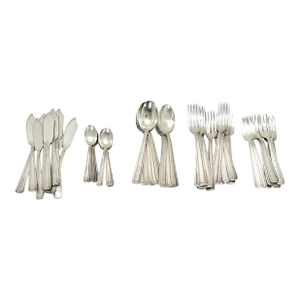 French Partial Silverplate Fish Cutlery Service - 58 Pieces