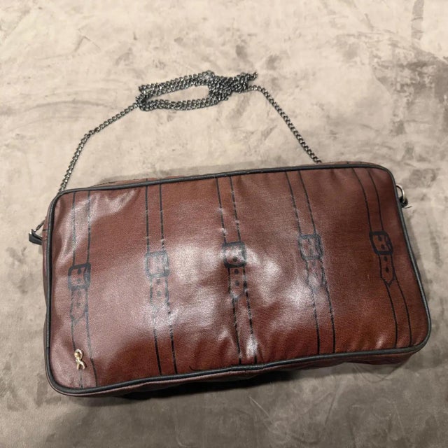 1980s Vintage Canvas Clutch by Roberta Di Camerino For Sale - Image 9 of 14