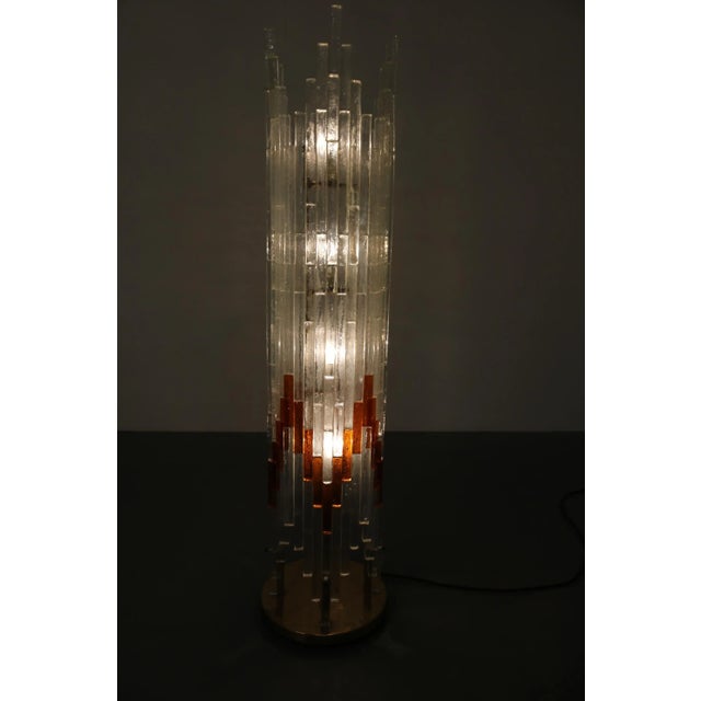 Orange Italian Glass Floor Lamp from Poliarte, 1960s For Sale - Image 8 of 17