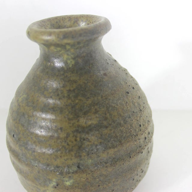 1970s Vintage Signed Small Studio Pottery Bud Vase For Sale - Image 5 of 9