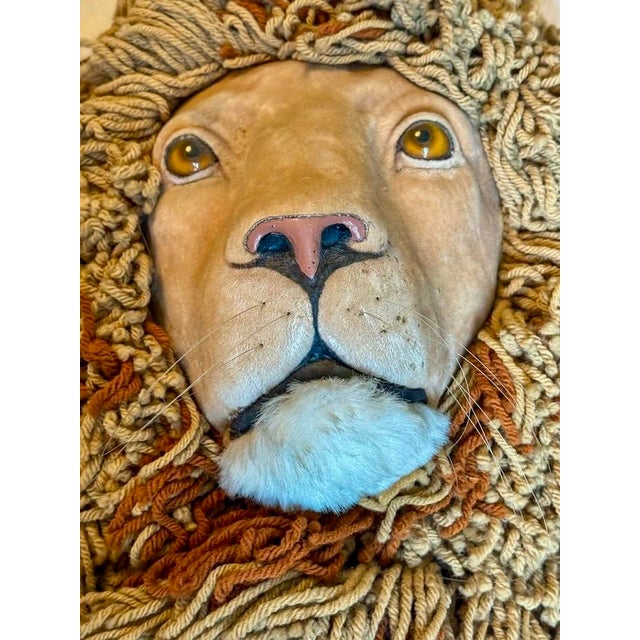 Vintage Faux Lion Head Taxidermy Wall Decor For Sale In Boston - Image 6 of 10