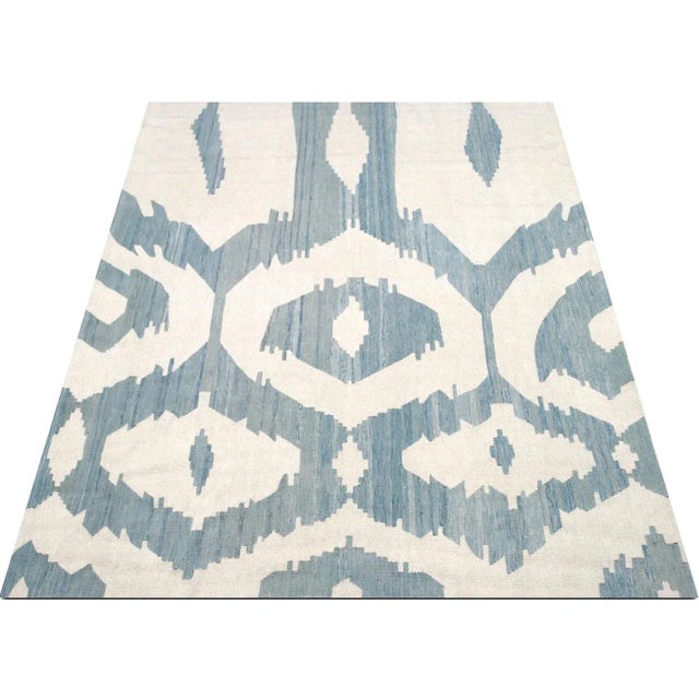 2000 - 2009 Contemporary Ikat Design Kilim For Sale - Image 5 of 6