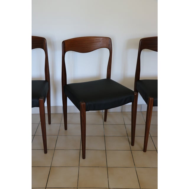 Scandinavian Chairs in the style of Niels Otto Møller, 1960s, Set of 5 For Sale - Image 9 of 10