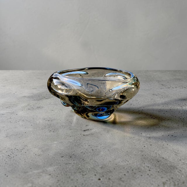 Glass Danish S​moked Glass Bowl from Holmegaard, 1960s For Sale - Image 7 of 8