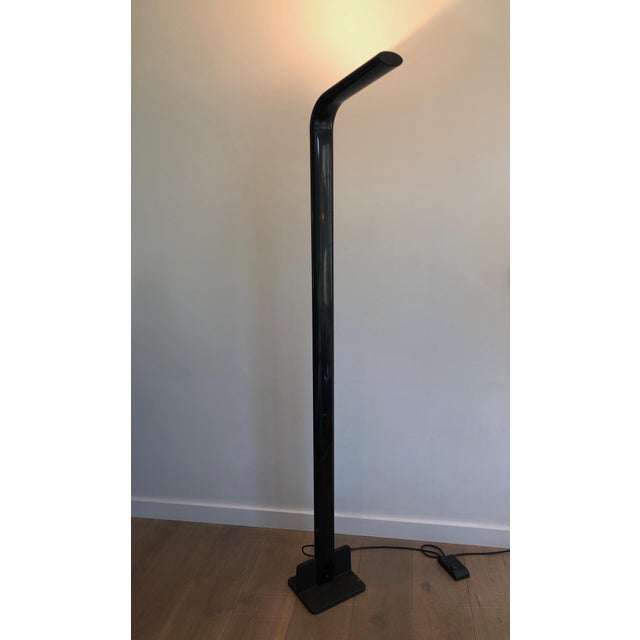 1970s Black Lacquered Metal Floor Lamp For Sale - Image 12 of 12