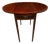Vintage Mersman Federal Style Mahogany Drop Leaf Accent Table With Drawer For Sale