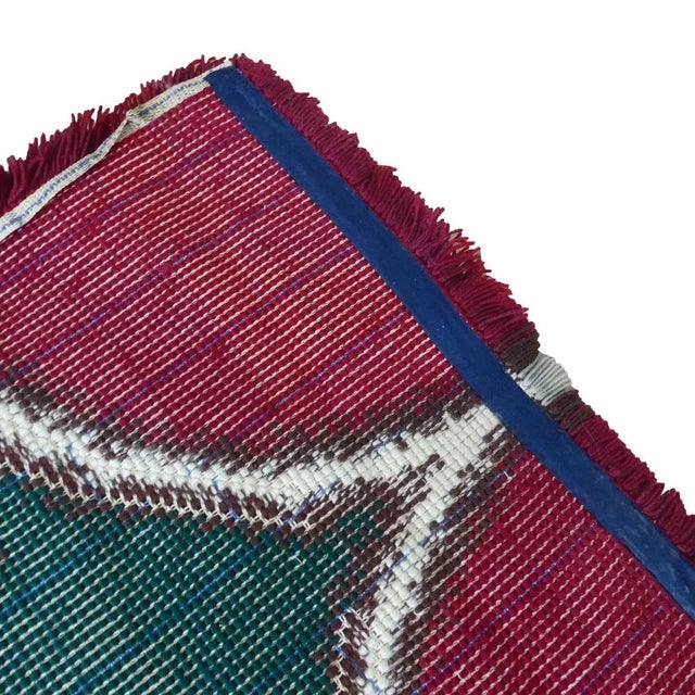 Space Age Floral Rug in the style of Panton For Sale - Image 5 of 7