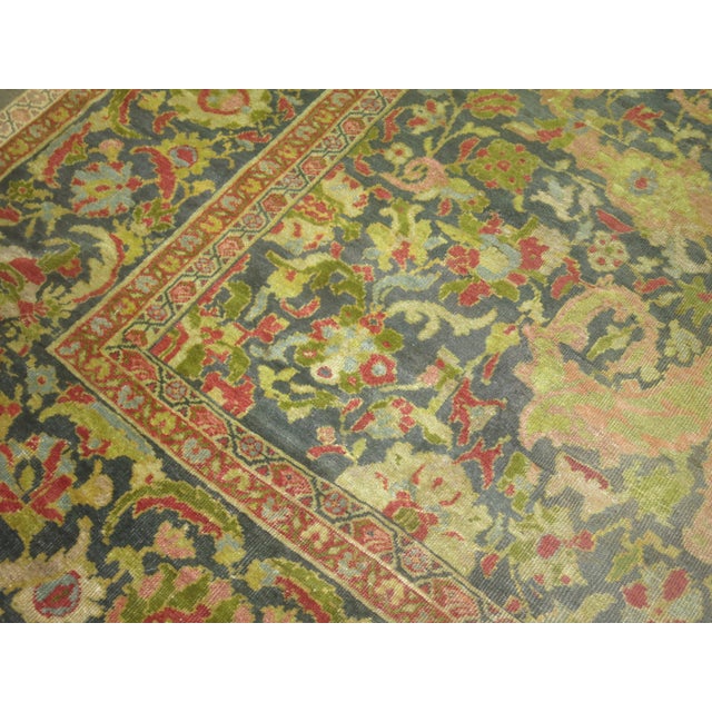 Green 19th Century Sultanabad Carpet Attributed to Ziegler and Co - 12'2" x 14'9" For Sale - Image 12 of 18
