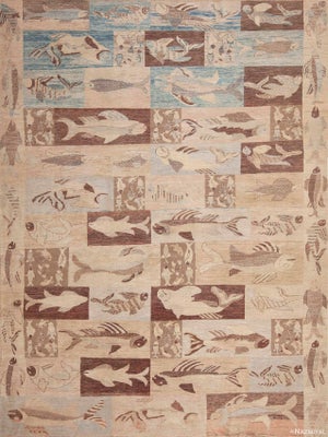 Nazmiyal Collection Artistic Aquatic Fish Design Contemporary Area Rug