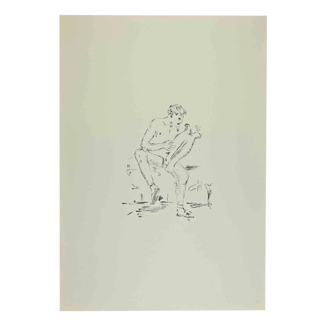 Filippo De Pisis, The Citaredo, Lithograph, 1968 For Sale