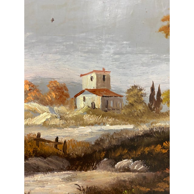 Italian Pair of Italian Landscape Paintings on Copper by L. Bini For Sale - Image 3 of 12