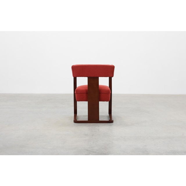 Art Deco Red Chair, Belgium, 1920 For Sale - Image 6 of 14