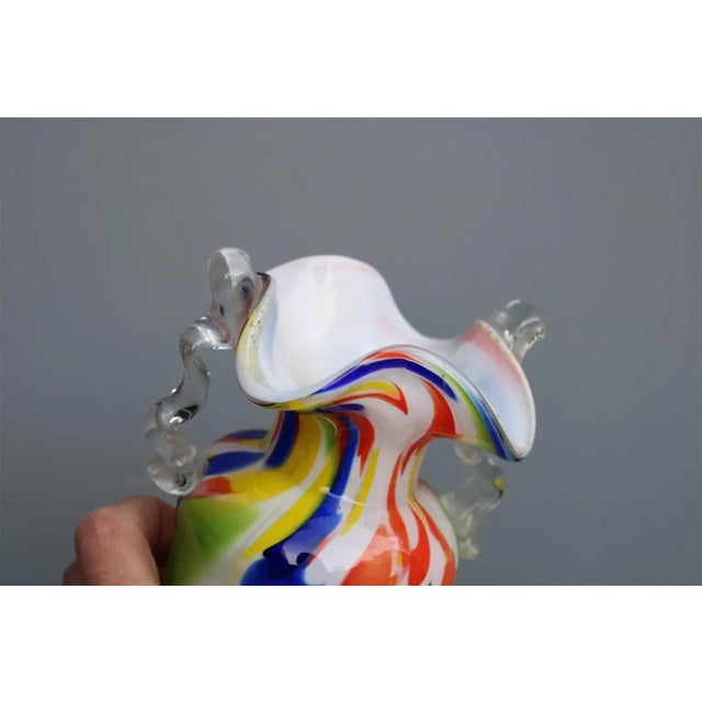 Italian Multi Colored Murano Glass Jar, 1960s For Sale - Image 4 of 13