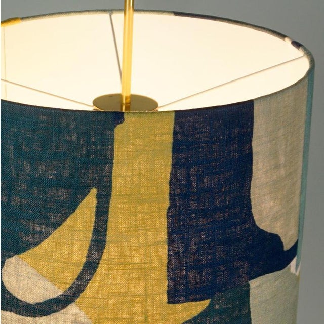 Mid-Century Austrian White Lacquer and Brass Table Lamp attributed to J. T. Kalmar, 1960s For Sale - Image 10 of 11