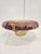 Mauve 1940s Gorgeous Vaseline Tiffen Hand Painted Glass Bowl For Sale - Image 8 of 8