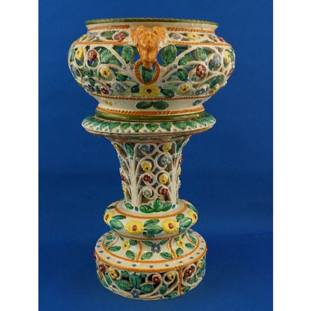Measurements: vase: height: 16 cm; width: 33 cm; depth: 28 cm; lift: height: 31 cm; diameter: 24 cm; total weight: 4.583...