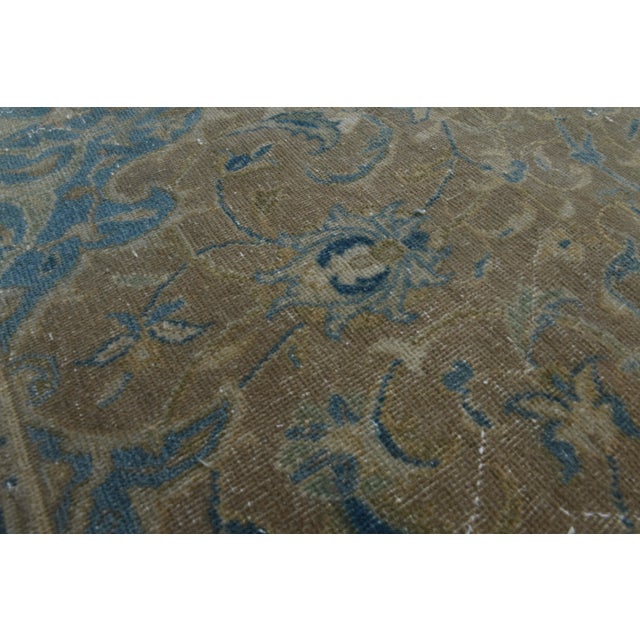 Boho Chic 1970s Vintage Persian Handmade Wool Cotton Brown Area Rug For Sale - Image 3 of 11