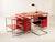 Red Writing Desk with Auxiliary Table, 1920s, Set of 2 For Sale - Image 8 of 8