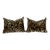 Tiger Striped Velvet Lumbar Pillows - A Pair For Sale